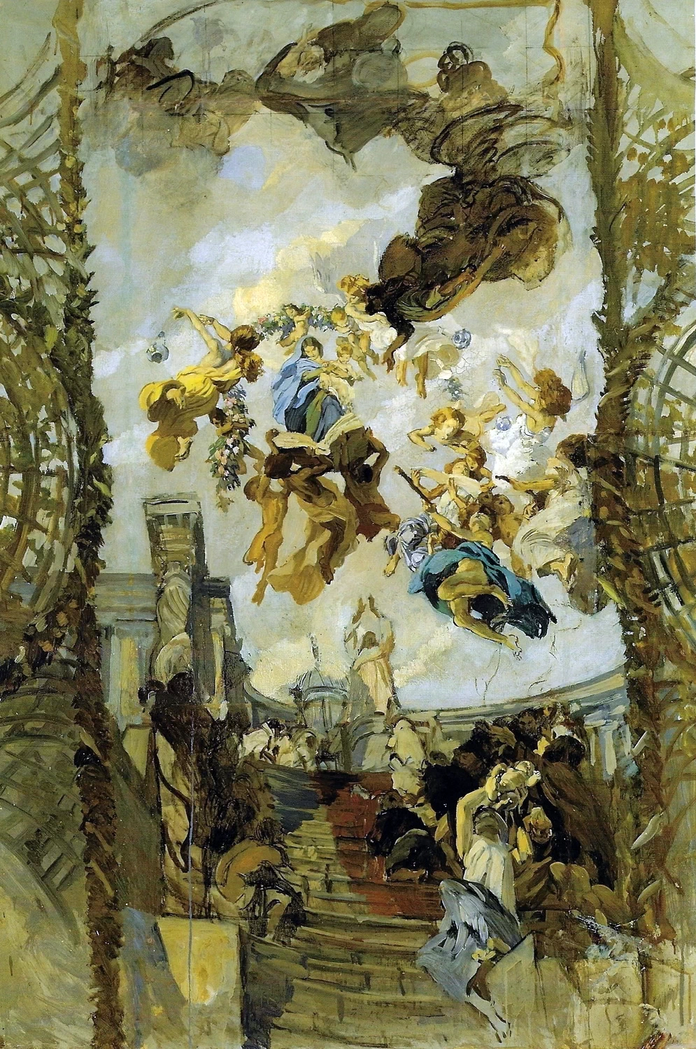  32-Ettore Tito-Bozzetto per la volta degli Scalzi-1929 